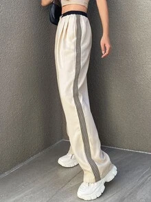 Dazy Star Drawstring Waist Slant Pocket Pants,Women Joggers - Apricot - View 4