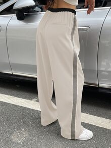 Dazy Star Drawstring Waist Slant Pocket Pants,Women Joggers - Apricot - View 5