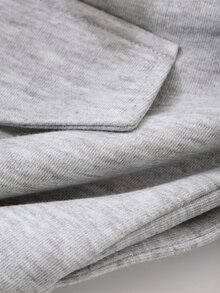 Livesso 1pc Women's Loose Solid Color Drawstring Waist Baggy Wide Leg Sweatpants Fall Women Joggers - Grey - View 7