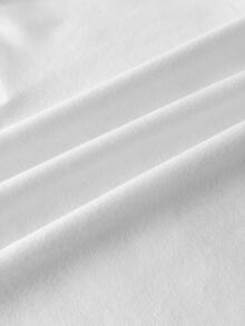 Camiseta de manga corta casual y retro de 2 en 1 para adolescentes - Blanco y Negro - Ver 8