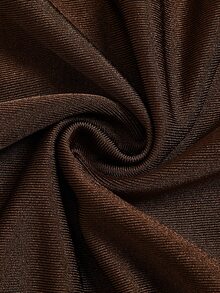 Fine & Folde Gaun Bodycon Warna Polos Cokelat Seksi untuk Wanita, Cocok untuk Perjalanan, Malam Hari, Kencan, dan Acara Musim Gugur. - Coklat - View 4