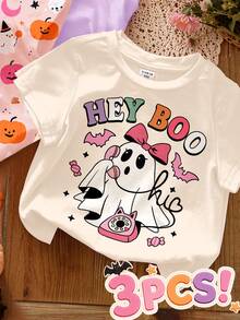 3PCS Baby Girls Tops - Multicolor - View 3