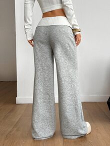 Coolane Damen 95% Baumwolle Jogginghose 2 Pack (Schwarz & Grau), Y2K, süß, Zuhause, Retro, Soft Girl, Sport, Yoga - Verschiedenfarbig - Übersicht 2
