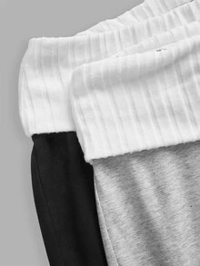 Coolane Damen 95% Baumwolle Jogginghose 2 Pack (Schwarz & Grau), Y2K, süß, Zuhause, Retro, Soft Girl, Sport, Yoga - Verschiedenfarbig - Übersicht 5
