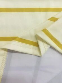 Resyla 大尺碼上衣 牛仔效果領 對比色條紋 Polo 領 休閒風 溫柔提亮 - 彩色 - 查看 5