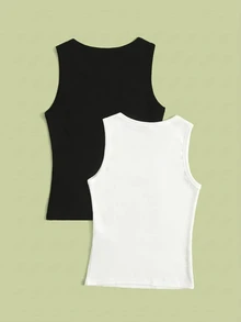 Teen Girls' Solid Color Round Neck Casual Versatile Daily Wear Tops - Multicolor - View 2