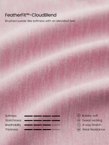 GLOWMODE 24" FeatherFit™-CloudBlend Studio Form 抓皺運動內衣，可調式肩帶與可拆式胸墊，芭蕾把桿工作室日常休閒款 - 藕粉色 - 查看 6