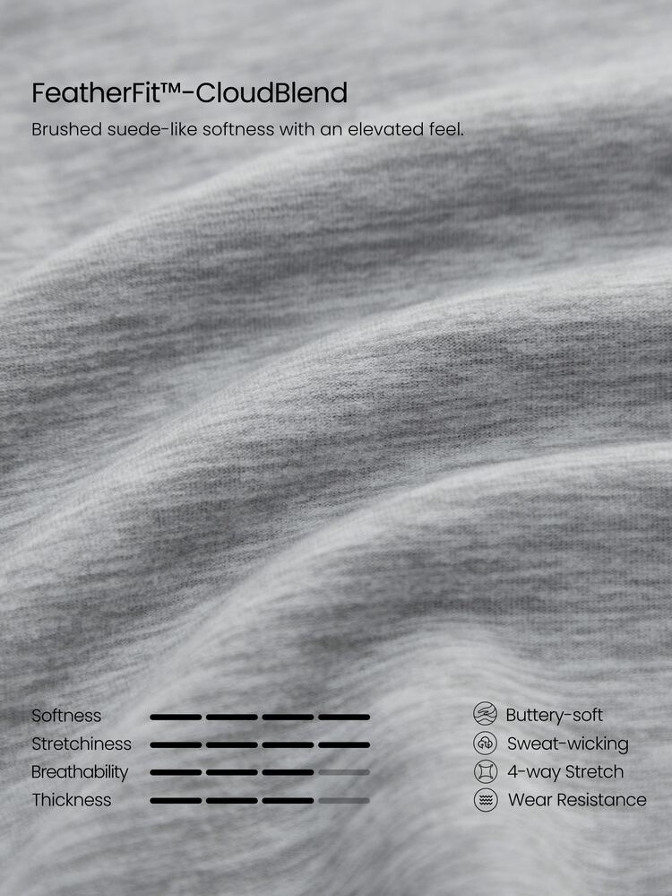 GLOWMODE 24" FeatherFit™-CloudBlend Studio Form 抓皺運動內衣，可調式肩帶與可拆式胸墊，芭蕾把桿工作室日常休閒款 - 灰色 - 查看 5