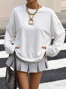 Muchica Plus Size T-Shirts - White - View 3