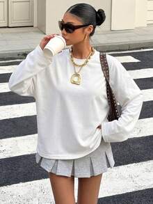 Muchica Plus Size T-Shirts - White - View 4
