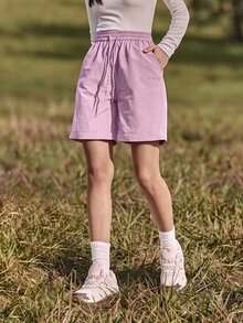 WanderVale Women's Drawstring Waist Casual Versatile Daily Wear & Hiking Pants Sports - Mauve Purple - View 3