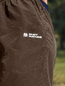 WanderVale Women's Drawstring Waist Pockets Casual Versatile Daily Wear Hiking Pants Sports - Coffee Brown - View 6