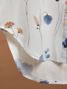 Breezaya 随机花卉图案长袖夏季衬衫，长袖上衣 - 彩色 - 查看 4