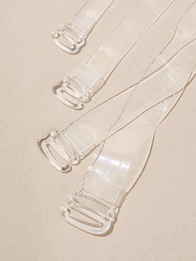 Snug Zone Clear Strap Transparent Invisible Bra Strap 2 Pcs Shoulder Straps Anti-Slip Sexy Strapless Bra Accessory , Suitable For Formal Dresses, Dates,