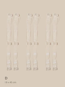 Snug Zone Clear Strap Transparent Invisible Bra Strap 2 Pcs Shoulder Straps Anti-Slip Sexy Strapless Bra Accessory , Suitable For Formal Dresses, Dates, - Clear - View 6