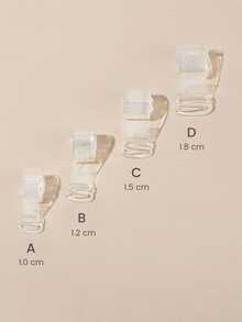 Snug Zone Clear Strap Transparent Invisible Bra Strap 2 Pcs Shoulder Straps Anti-Slip Sexy Strapless Bra Accessory , Suitable For Formal Dresses, Dates, - Clear - View 2