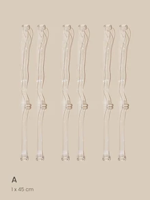 Snug Zone Clear Strap Transparent Invisible Bra Strap 2 Pcs Shoulder Straps Anti-Slip Sexy Strapless Bra Accessory , Suitable For Formal Dresses, Dates, - Clear - View 3