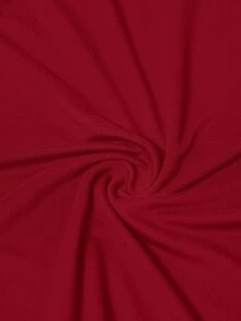 SHEIN Women's Color Block Simple Daily Short Sleeve T-Shirt For New Year Clothes Graphic Tees Women Tops - Red - View 6