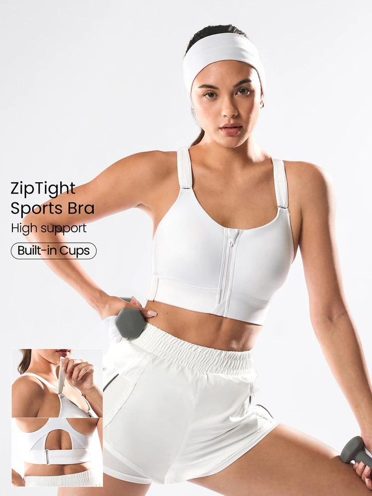 GLOWMODE Ziptight Bra Make An Impact Quick Dry Foam Cup Mesh