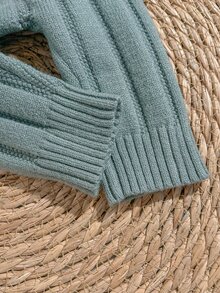 Loomiva Newborn Baby Sweater Onesies - Green - View 4