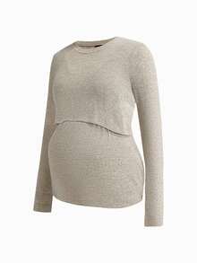 Modmama 2PCS Nursing Tops Fall - Multicolor - View 6