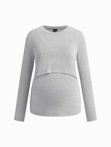 Modmama 2PCS Nursing Tops Fall - Multicolor - View 8