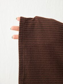 Modmama 孕婦秋季休閒純色修身長袖洋裝 - 彩色 - 查看 9