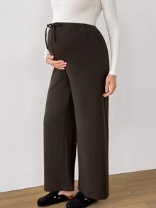 Modmama Maternity Casual Versatile Solid Color Pants Fall - Multicolor - View 4