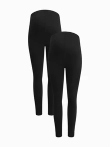 Modmama Maternity Casual Versatile Solid Color High Waist Leggings - Black - View 11