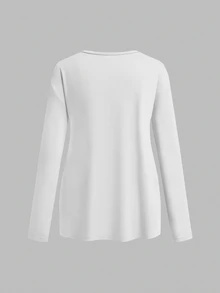 Modmama Maternity Casual Solid Color Side Slit T-Shirt For Autumn Fall - Multicolor - View 12