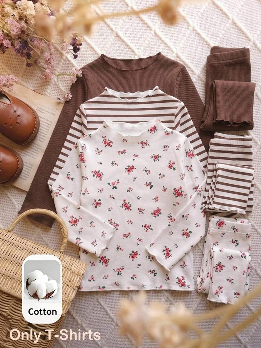 Emery Rose Kids Emery Rose Kids 女童立領休閒百搭日常長袖T恤 - 彩色 - 查看 1