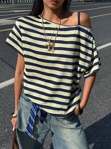 Coolane 女款秋季街頭風 Y2K 骷髏圖案寬鬆黑色 T 恤，適合外出穿著 - 彩色 - 查看 2