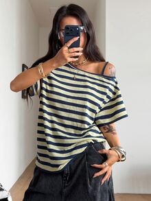 Coolane 女款秋季街頭風 Y2K 骷髏圖案寬鬆黑色 T 恤，適合外出穿著 - 彩色 - 查看 4