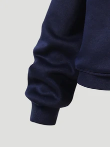 SHEIN 青少年女孩外套 青少年女孩套裝 返校季連帽衫 秋冬 Y2K 冬季衣著 - 寶藍色 - 查看 6