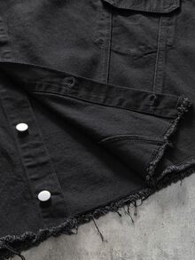AXEPEAK Men's Washed Black Jacket, For Spring, Outdoor - Black - View 6