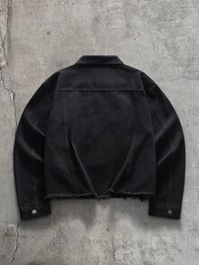 AXEPEAK Men's Washed Black Jacket, For Spring, Outdoor - Black - View 2