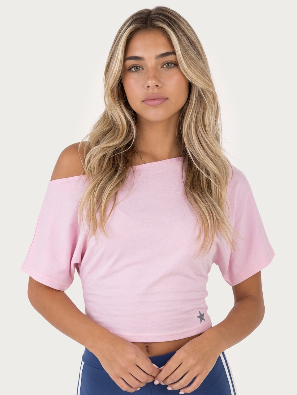 MISSGUIDED TEEN Off-Shoulder Cropped Boxy T-Shirt With Boat Neckline And Short Sleeves Perfect For Summer Casual Everyday Wear