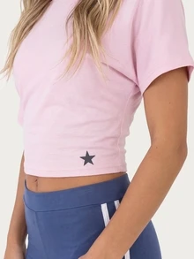 MISSGUIDED TEEN Off-Shoulder Cropped Boxy T-Shirt With Boat Neckline And Short Sleeves Perfect For Summer Casual Everyday Wear - Baby Pink - View 5