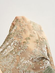 Bohemela 休閒純色針織喇叭袖長袖修身露肩女款上衣 - 綠色 - 查看 10