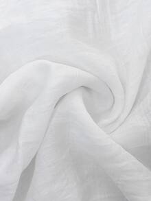 EMERY ROSE Women's V-Neck Ruffle Trim Bowknot Loose Blouse, White Summer Boho Holiday Vacation Casual Shirt For Cruise, Music Festivals, Beach, Weddings - White - View 7