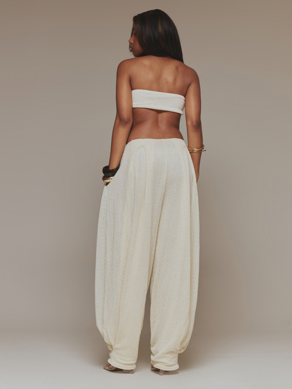 Women Two-Piece Outfits Lounge Vacation Off-White