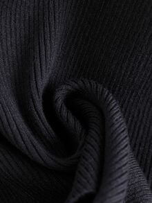 GlowEve CURVE Plus Size Women's Solid Color Single-Breasted Casual Versatile Daily Wear Cardigan Winter - Black - View 7