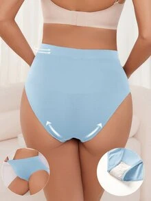 SHEIN 孕婦5件組實色高腰底褲，適用於孕媽咪 - 彩色 - 查看 4
