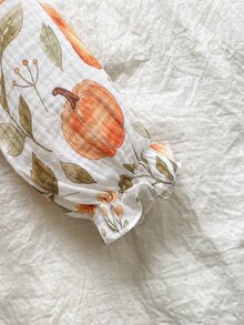 SHEIN Vintaside Kids 女嬰荷葉領長袖連身褲附髮帶，家庭套裝簡約穿搭 - 彩色 - 查看 7