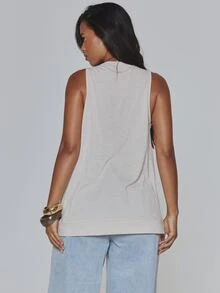 MUSERA Cream Oversized V Neck Longline Baggy Pockets Cardigan - Cream - View 5