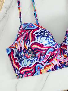Swim Lushoire 度假海灘佩斯利印花兩件式泳衣 - 彩色 - 查看 7