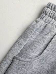 Tween Girl Tween Girls Gray Casual Sports Loose Fit Drawstring Sweatpants With Large Pockets - Light Grey - View 7