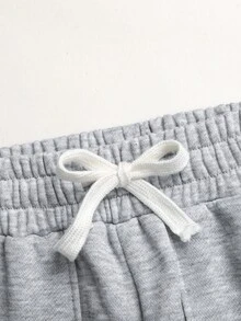 Tween Girl Tween Girls Gray Casual Sports Loose Fit Drawstring Sweatpants With Large Pockets - Light Grey - View 5