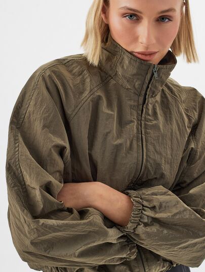 KÆRIA Hus Zip Up Raglan Sleeve Jacket Camping Holiday Olive Green Autumn Athleisure Casual Minimalist Modern
