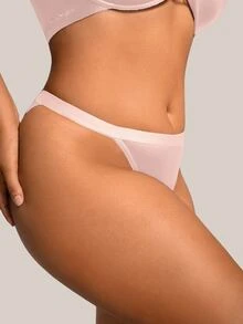 Barelissa 1pc Women's Solid Color Plus Size Panties - Dusty Pink - View 4